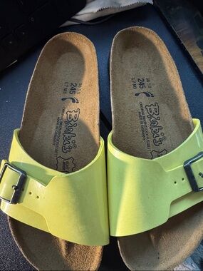 Birkenstock Yellow Single Buckle Slip-On Sandals